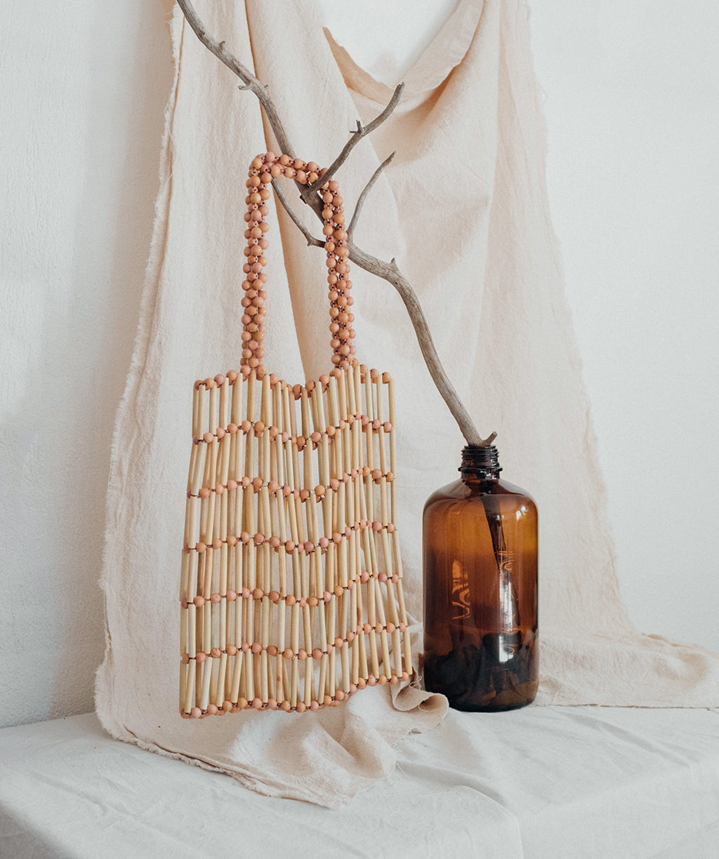 [無料配送] ◆ SCULPTOR ◆ Zen Wood Beads Bag MUSINSA | SCULPTOR Zen Wood Beads Bag Black